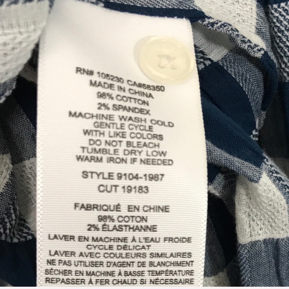 NWT Current/Elliot Gingham Peplum Tank - Picture 6 of 6